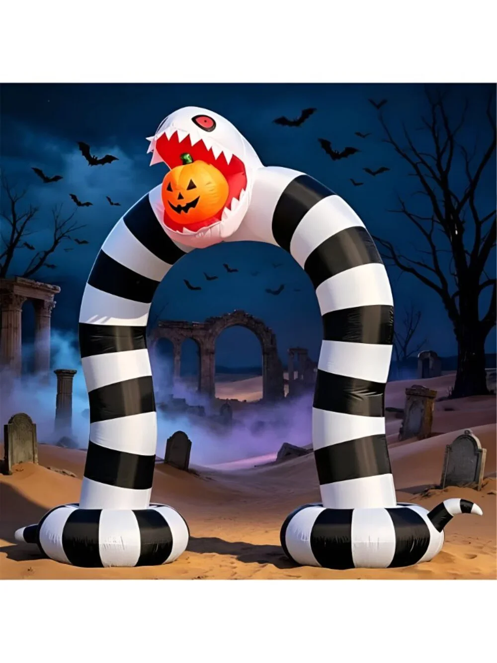10FT Halloween Inflatable Blow Up Decorations, 10FT Long 8FT Tall Sandworm